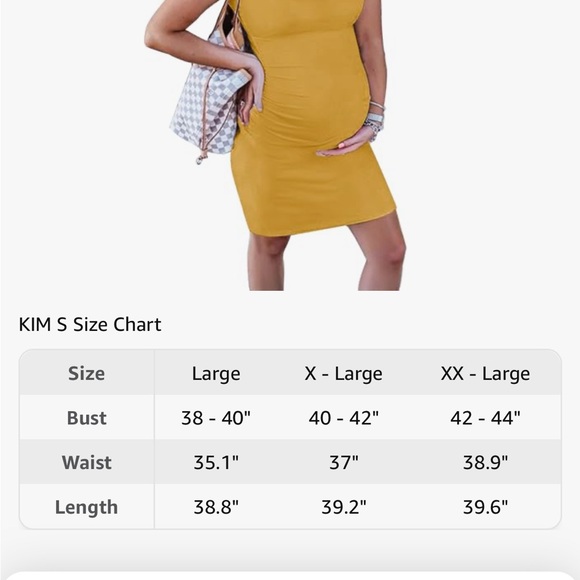 Gold/Yellow Maternity Dress - Picture 2 of 3